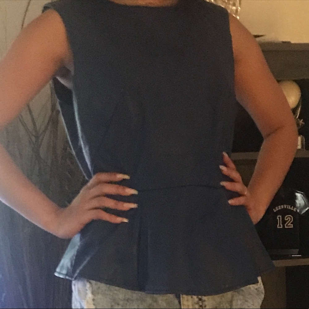 Leather Peplum top